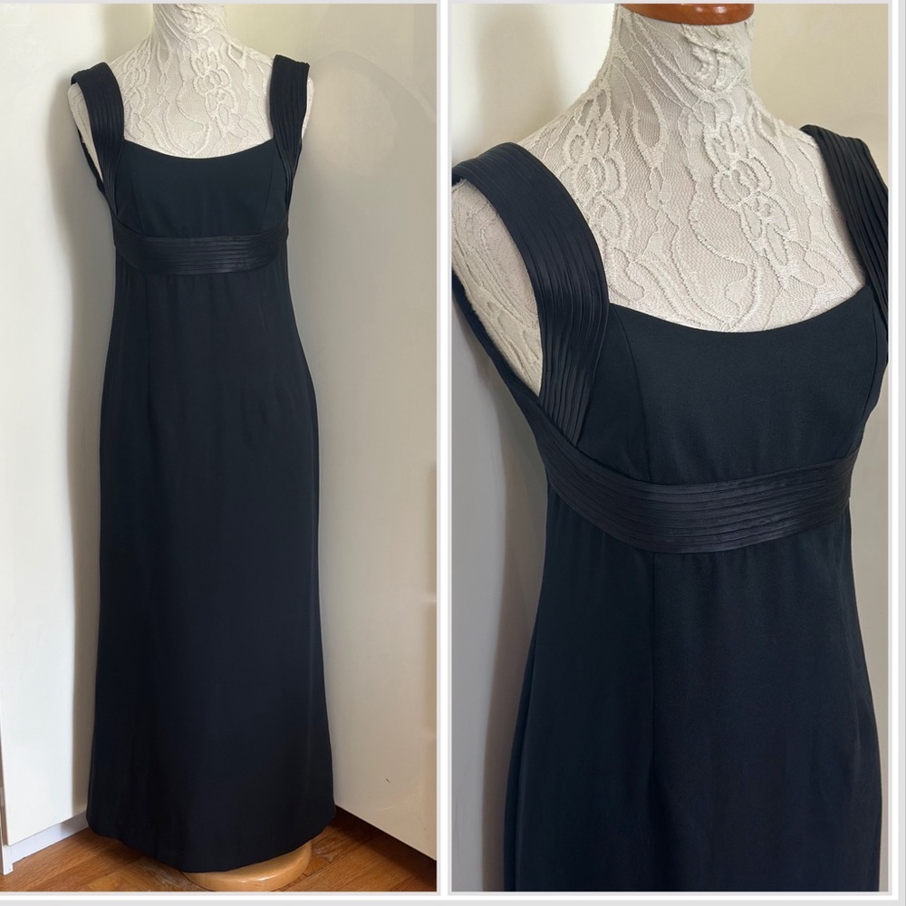 Vintage CACHE Black Empire Waist Formal Maxi Dress sz 4